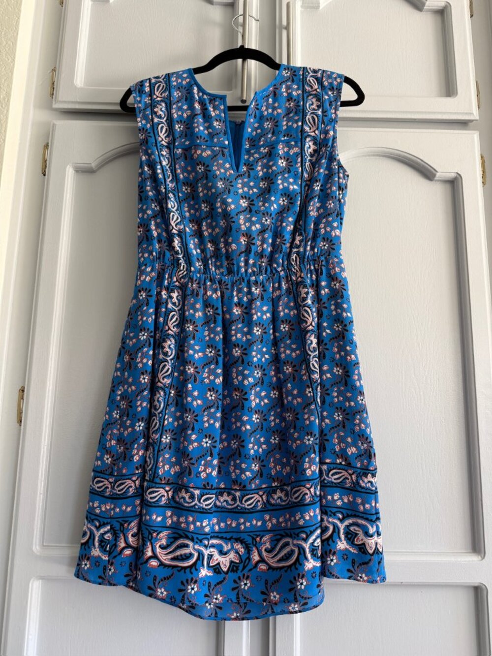 J.Crew Blue Floral Button Front Dress Size 6